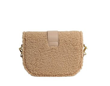 Terry Sherpa Saddle Crossbody Bag