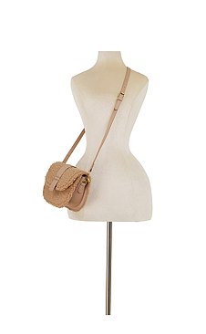 Terry Sherpa Saddle Crossbody Bag
