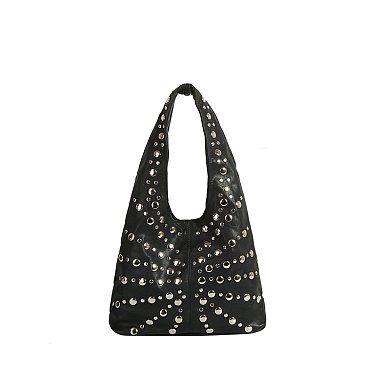 Silver Studded Shoulder Bag