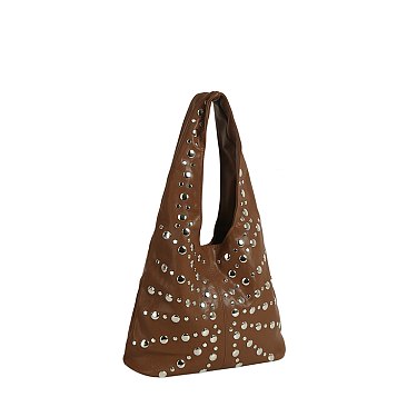 Silver Studded Shoulder Bag