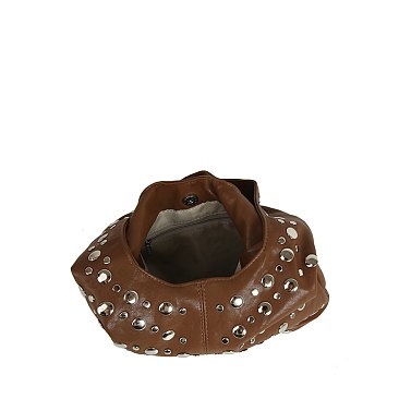 Silver Studded Shoulder Bag