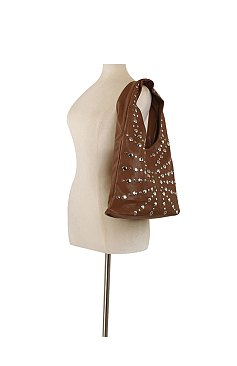 Silver Studded Shoulder Bag