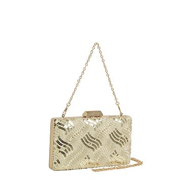 Shimmering Sequin Evening Bag Clutch