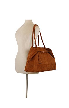 Suede Satchel