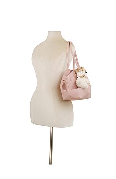 Lace Bow Bag Charm Top Handle Tote Bag