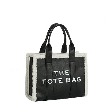 THE TOTE BAG Teddy Trim Tote Satchel