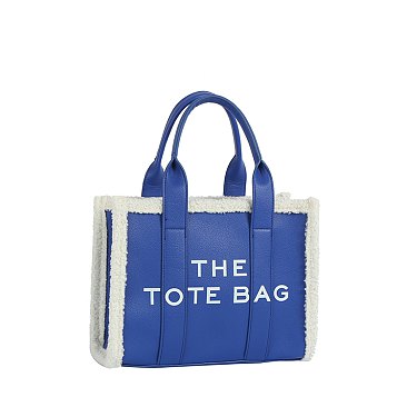 THE TOTE BAG Teddy Trim Tote Satchel