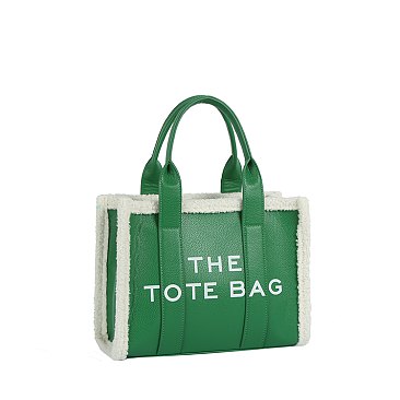THE TOTE BAG Teddy Trim Tote Satchel