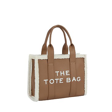 THE TOTE BAG Teddy Trim Tote Satchel