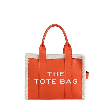 THE TOTE BAG Teddy Trim Tote Satchel