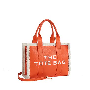 THE TOTE BAG Teddy Trim Tote Satchel