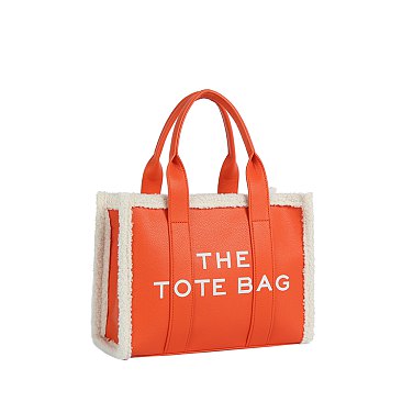 THE TOTE BAG Teddy Trim Tote Satchel