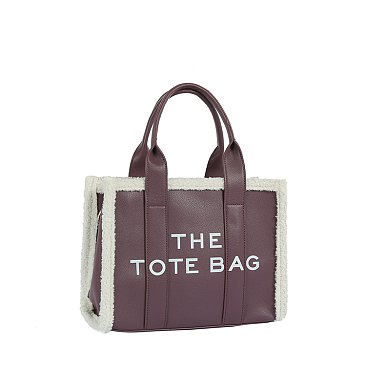THE TOTE BAG Teddy Trim Tote Satchel