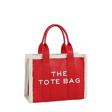 THE TOTE BAG Teddy Trim Tote Satchel