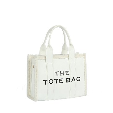 THE TOTE BAG Teddy Trim Tote Satchel