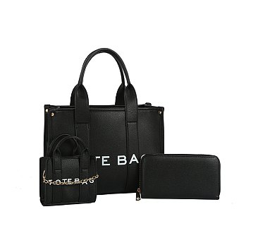 THE TOTE BAG 3-in-1 Tote Satchel Set