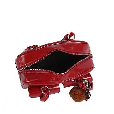 Bag Charm Buckle Pocket Boston Bag