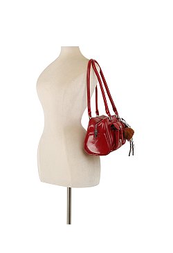 Bag Charm Buckle Pocket Boston Bag