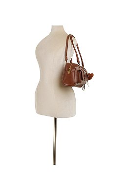 Bag Charm Buckle Pocket Boston Bag