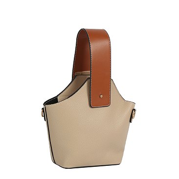 Fashion Buckle Handle Satchel