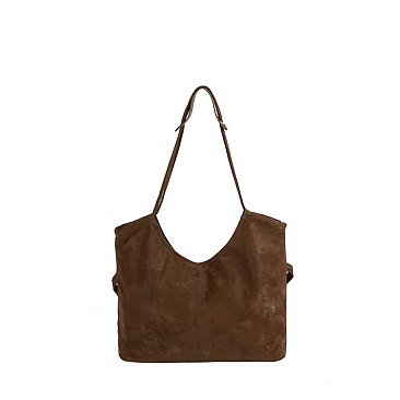 Faux Suede Shoulder Bag
