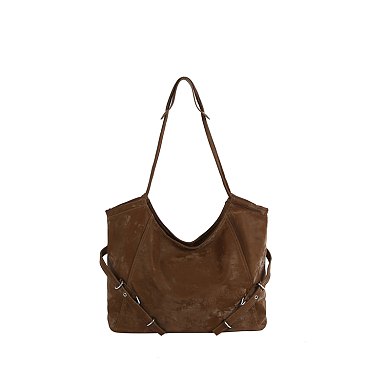 Faux Suede Shoulder Bag