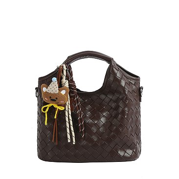 Bag Charm Woven Satchel