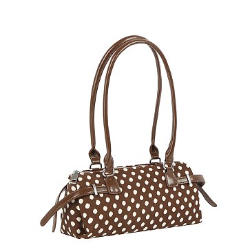 Terry Polka Dot Barrel Shoulder Bag