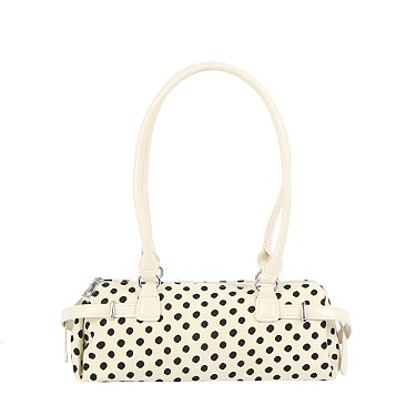 Terry Polka Dot Barrel Shoulder Bag