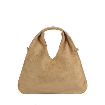 Faux Suede Hobo