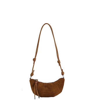 Faux Suede Crossbody Bag