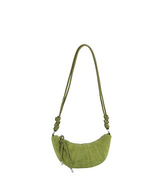 Faux Suede Crossbody Bag