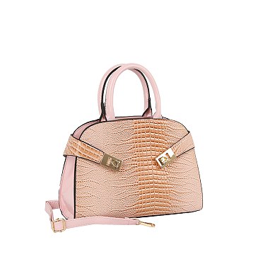 Croc Alligator 2-in-1 Dome Satchel