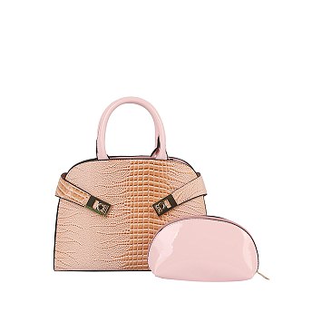 Croc Alligator 2-in-1 Dome Satchel