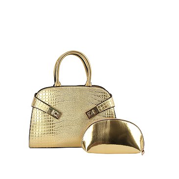 Croc Alligator 2-in-1 Dome Satchel