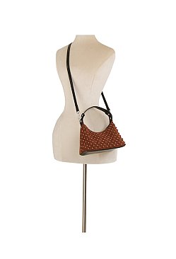 Pearl Stud Baguette Shoulder Bag
