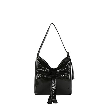 Rhinestone Bow Shoulder Bag