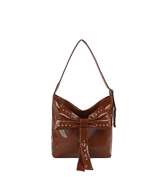 Rhinestone Bow Shoulder Bag