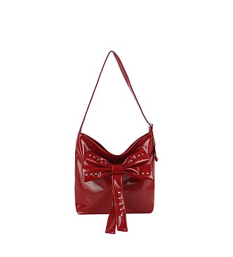 Rhinestone Bow Shoulder Bag