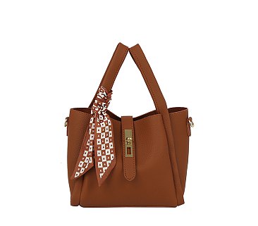 Scarf Top Handle 2-in-1 Bucket Bag
