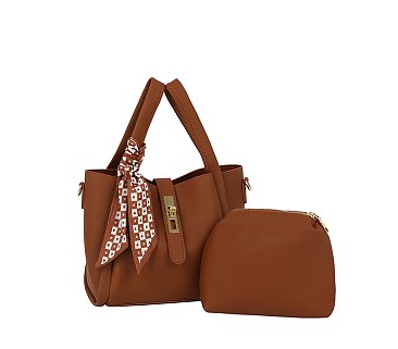Scarf Top Handle 2-in-1 Bucket Bag