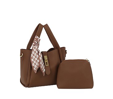 Scarf Top Handle 2-in-1 Bucket Bag