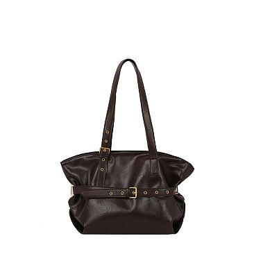 Retro Belted Tote Shopper Bag