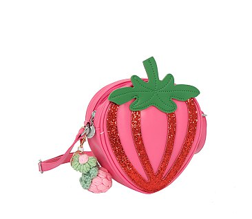 Sparkle Straw Crossbody Bag