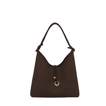 Faux Suede 2-in-1 Shoulder Bag