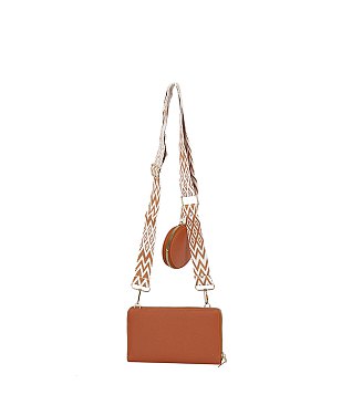 Guitar Strap 2-in-1 Crossbody Wallet Clutch Bag