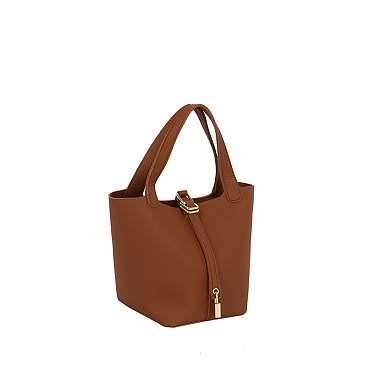 Fashion Buckle Flap 2-in-1 Bucket Bag