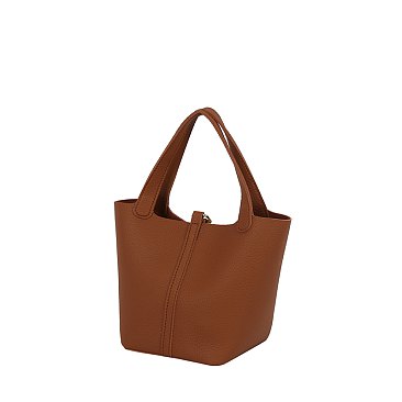 Fashion Buckle Flap 2-in-1 Bucket Bag