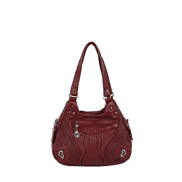 Washed PU Shoulder Bag