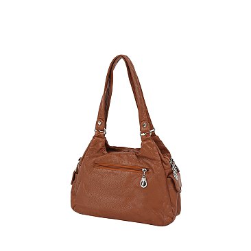 Washed PU Shoulder Bag